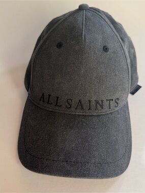 All Saints Charcoal Gray Logo Baseball Cap